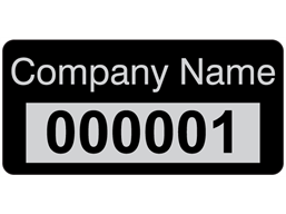 foil serial number label